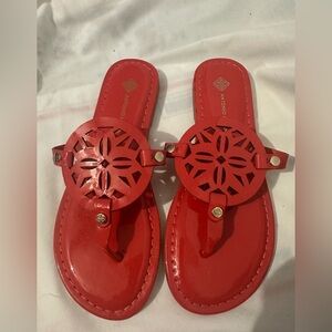 Antonio Melani Red Patent Cutout Sandals – Size 7